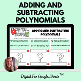 Adding and Subtracting Polynomials Digital Escape Room Activity