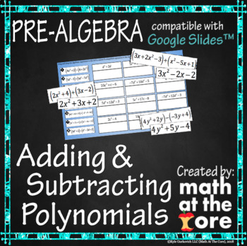 Preview of Adding and Subtracting Polynomials for Google Slides™