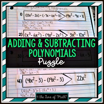 Preview of Adding and Subtracting Polynomials Puzzles