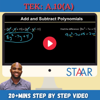 Preview of Adding and Subtracting Polynomials | Video Instruction