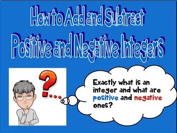 Preview of Adding and Subtracting Positive and Negative Integers PPT Grades 5  -8