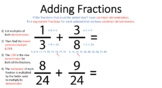 Adding and Subtracting Proper Fractions