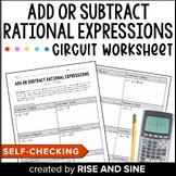 Add or Subtract Rational Expressions Self-Checking Circuit
