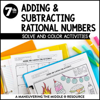 Preview of Adding and Subtracting Rational Numbers Activity | Fractions & Decimals Activity