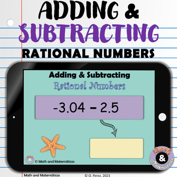 Preview of Adding and Subtracting Rational Numbers Digital Activity - Boom Cards