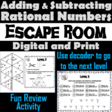 Adding and Subtracting Rational Numbers Activity: Escape R