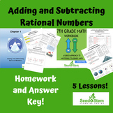 Adding and Subtracting Rational Numbers-Homework and Answer Key