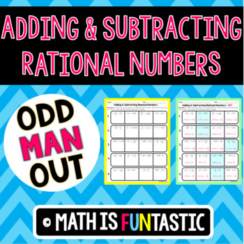 Preview of Adding and Subtracting Rational Numbers Odd Man Out