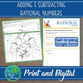 Adding & Subtracting Rational Numbers Worksheet - Digital 
