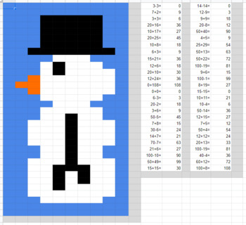 Preview of Adding and Subtracting Snowman reveal