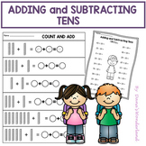 Adding and Subtracting Tens Worksheets