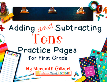 Preview of Adding and Subtracting Tens Practice Pages