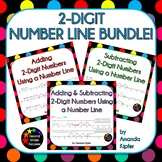 Adding and Subtracting Two-Digit Numbers on a Number Line BUNDLE