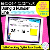 Adding and Subtracting Using a Number Line BOOM™ Cards 2.MD.6