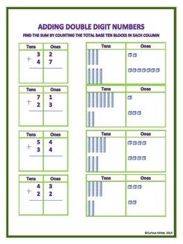 Adding and Subtracting 2 Digit Numbers Without Re-Grouping by Curious Minds