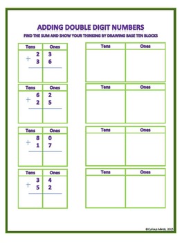 Adding and Subtracting 2 Digit Numbers Without Re-Grouping by Curious Minds