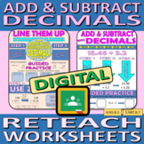 Adding and Subtracting numbers with Decimals - Digital Ret