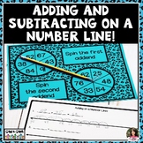 Adding and Subtracting On A Number Line Worksheets & Cente