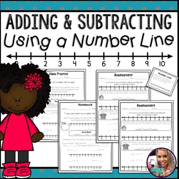 Preview of Adding and Subtracting on a Number Line Worksheets