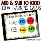 3 Digit Addition and Subtraction with Regrouping Boom Cards