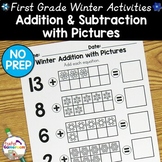 Adding and Subtracting with Pictures Worksheets 1.OA.5