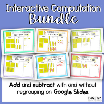 Preview of Adding and Subtracting within 1,000 on Google Slides | Distance Learning