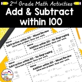 Adding and Subtracting within 100 Worksheets | No Prep Pri