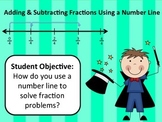 Adding and Subtraction Fractions on a Number Line