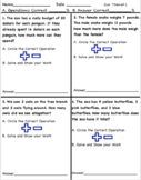 Adding and Subtraction Word Problems for Progress Monitoring