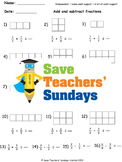 Adding and Subtracting Fractions (rectangular diagrams) Wo