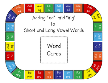 adding ed ing to long and short vowel words game