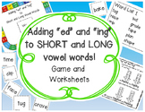 Adding ed & ing to Long and Short Vowel Words {Game & Work