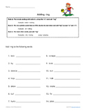 Ing Worksheets | Teachers Pay Teachers