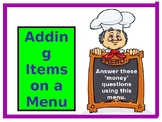 Adding items on a menu