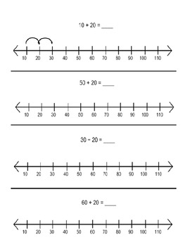 Adding tens and Number Lines by melissa jessie | TPT