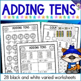 Adding tens onto two digit numbers, varied worksheets for 