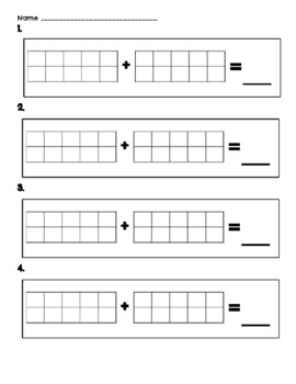 Adding w/Tens Frames-Template by Marisa Lopez | Teachers Pay Teachers