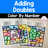 Adding with Doubles Color By Number Worksheets | Math Colo