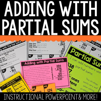 Preview of Adding with Partial Sums (Three-Digit Numbers)