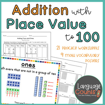 Preview of Adding with Tens and Ones- 1st Grade