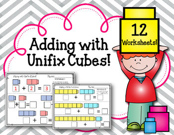 Preview of Adding with Linking Cubes! Addition Worksheets. Interlocking Counting Blocks