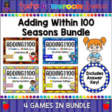 Adding within 100 Seasons Powerpoint Game Bundle