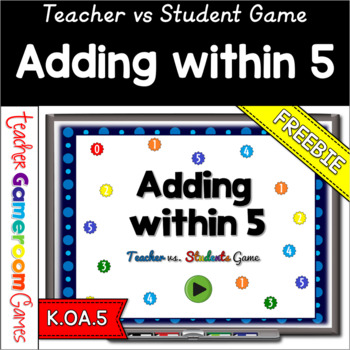 Preview of Adding within 5 PowerPoint Game Freebie