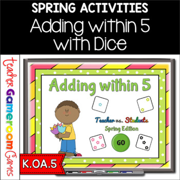 Preview of Adding within 5 Spring Powerpoint Game