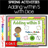 Adding within 5 Spring Powerpoint Game