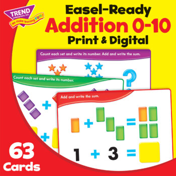 Preview of Addition 0-10 Activity Cards Practice | Print & Digital