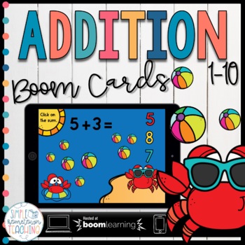 Preview of Addition 1-10 Boom Cards