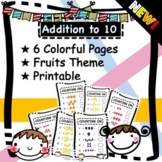Addition 1-10 Pre Schooler - Easy - Fruits Counting Theme