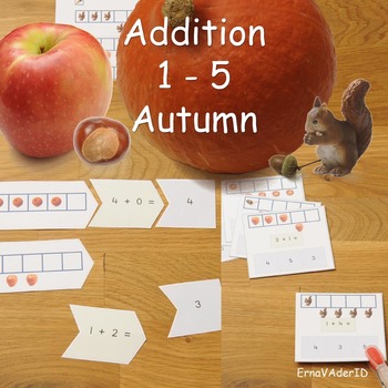 Preview of First grade math Addition 1 - 5 Autumn