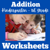 Addition Worksheets | Kindergarten 1st Grade | Adding Numbers